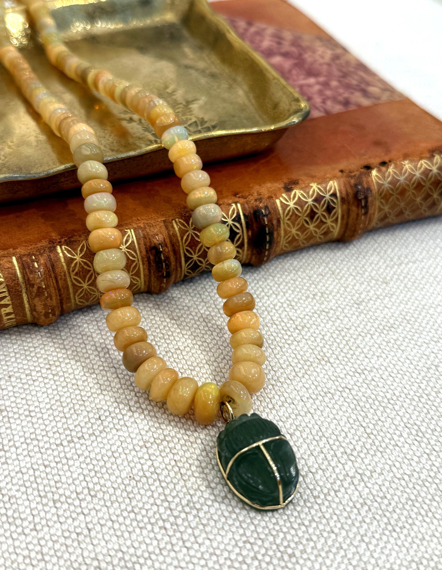Scarab Opal Necklace