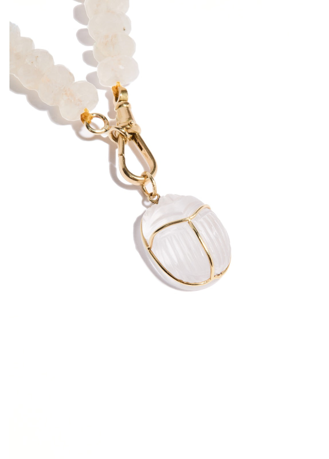 Quartz Scarab necklace