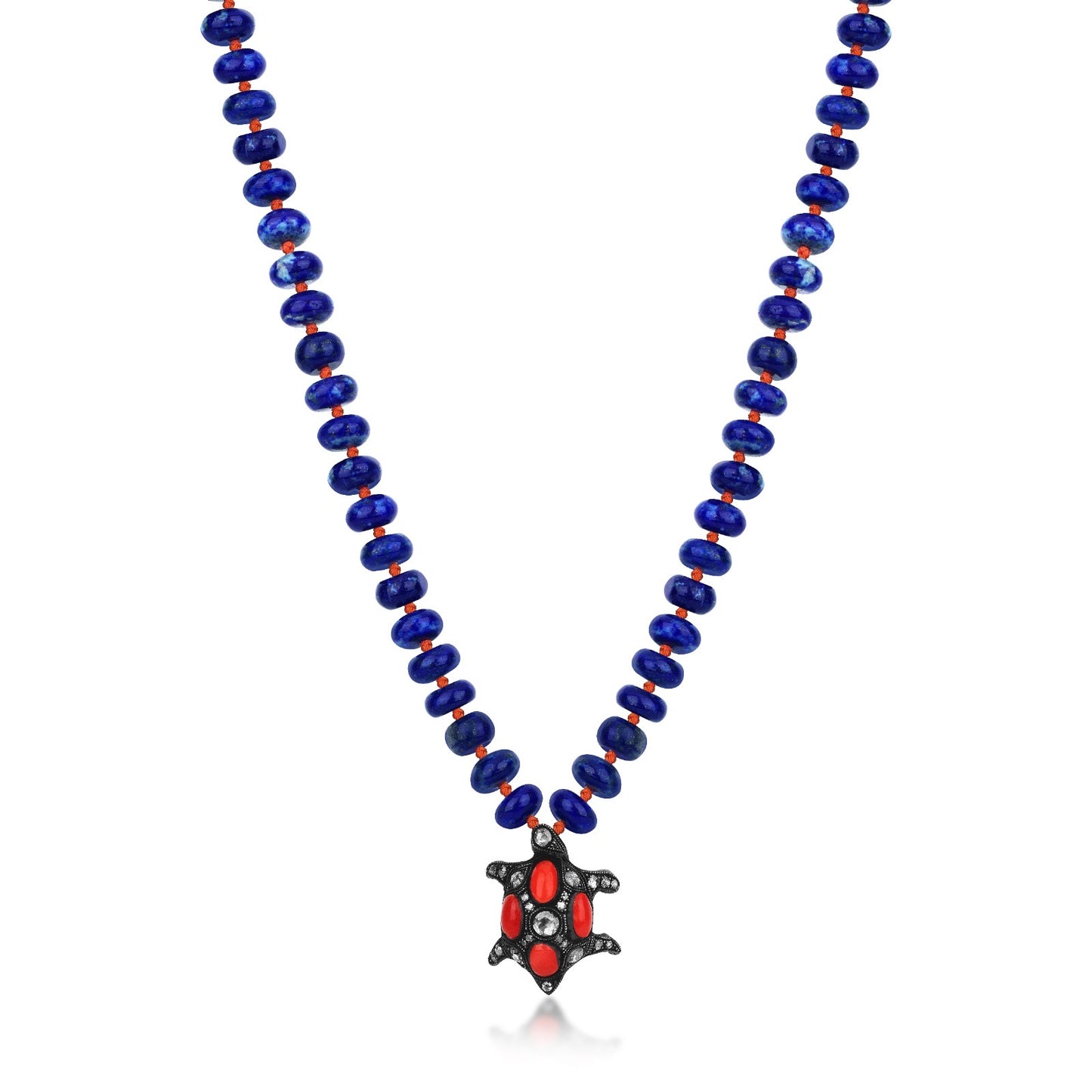 Coral Turtle Necklace