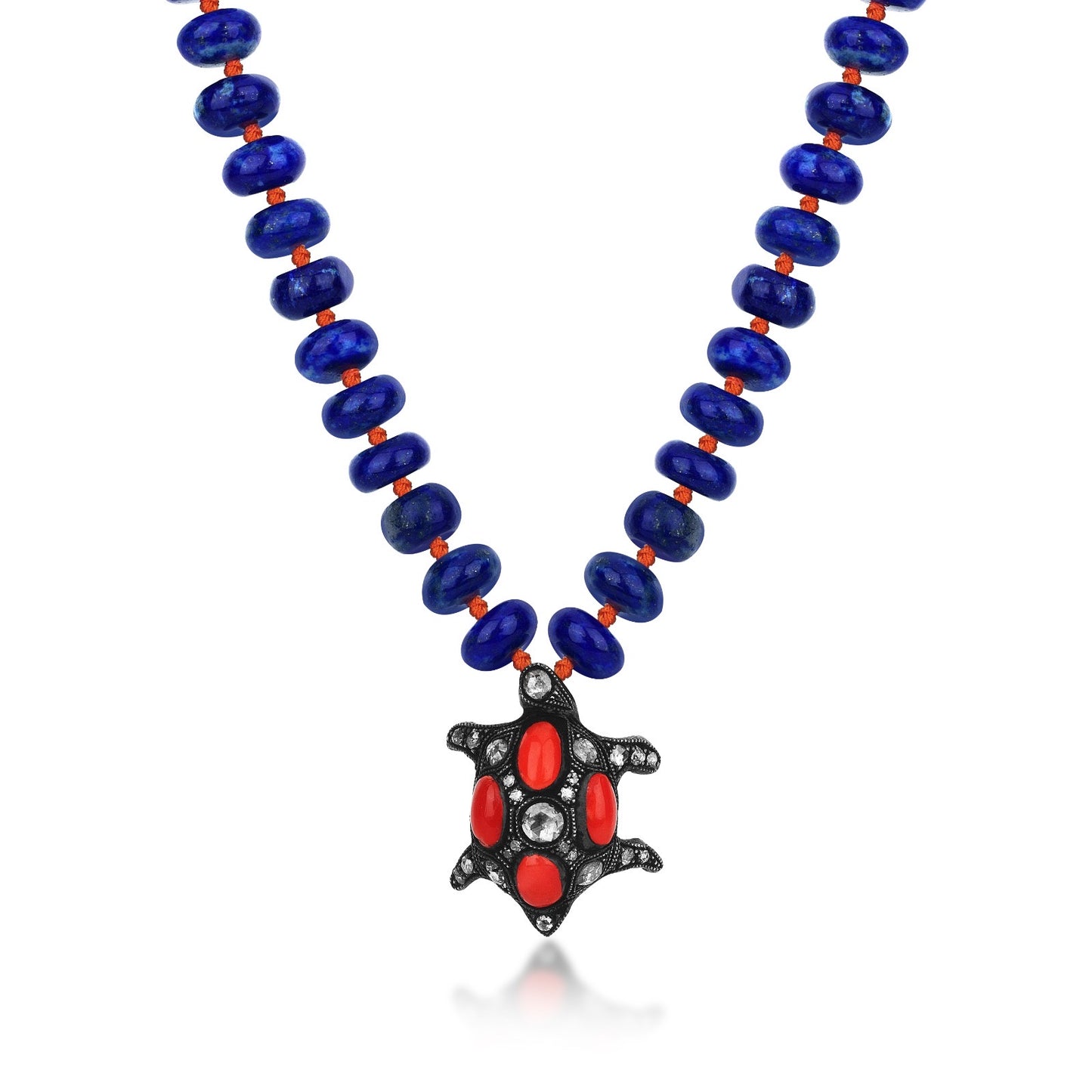 Coral Turtle Necklace
