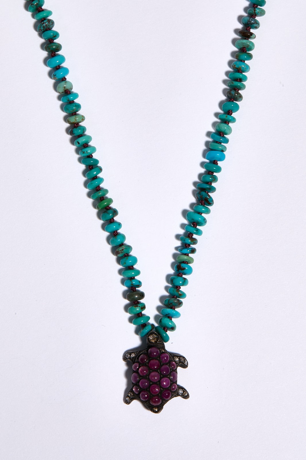 Ruby Turtle Necklace