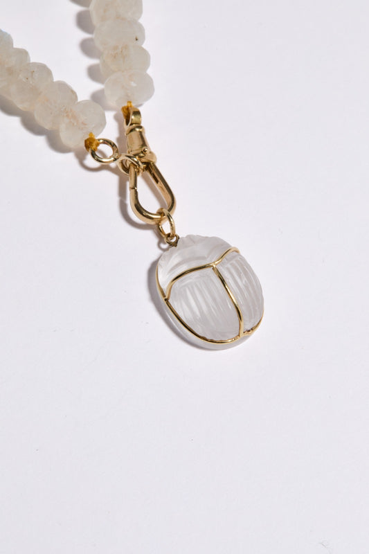 Quartz Scarab necklace