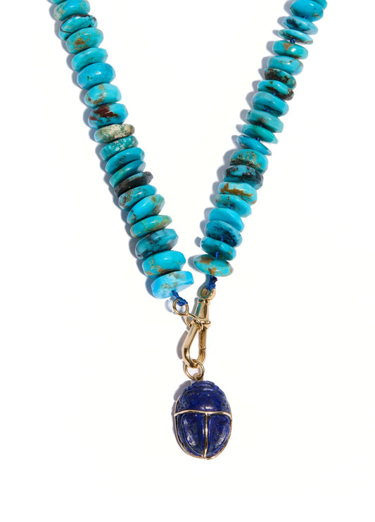 Lapis Scarab Necklace